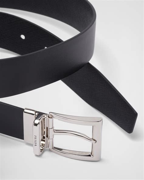 prada saffiano leather belt 1 width black|prada saffiano leather belt.